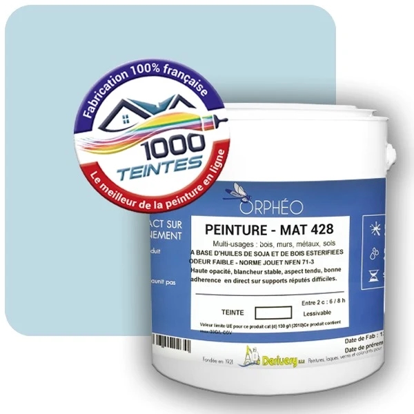 Peinture Anticorrosion Natura Orphéo® Les Bleus (Mille Teintes E13-46) Intérieur/Extérieur MAT