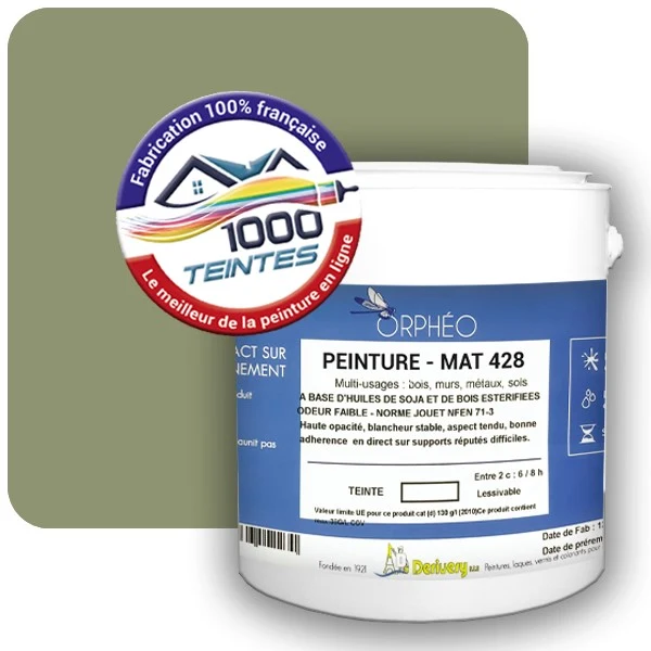 Peinture Anticorrosion Natura Orphéo® Les Verts (Mille Teintes E10-18) Intérieur/Extérieur MAT