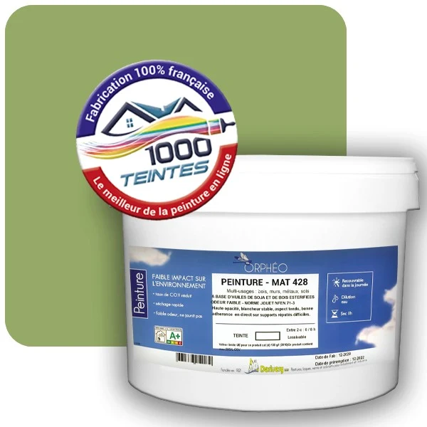 Peinture Anticorrosion Natura Orphéo® Les Verts (Mille Teintes E10-8) Intérieur/Extérieur MAT