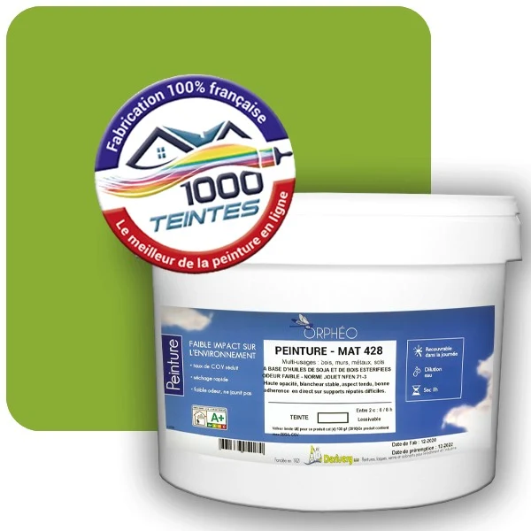 Peinture Anticorrosion Natura Orphéo® Les Verts (Mille Teintes E10-5) Intérieur/Extérieur MAT