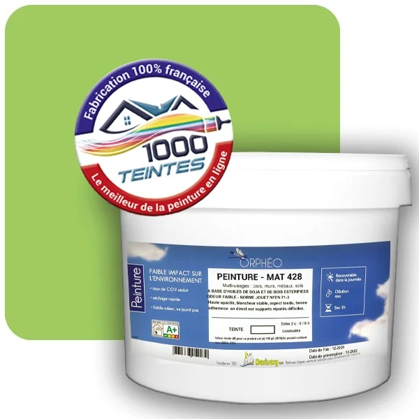 Peinture Anticorrosion Natura Orphéo® Les Verts (Mille Teintes E10-3) Intérieur/Extérieur MAT