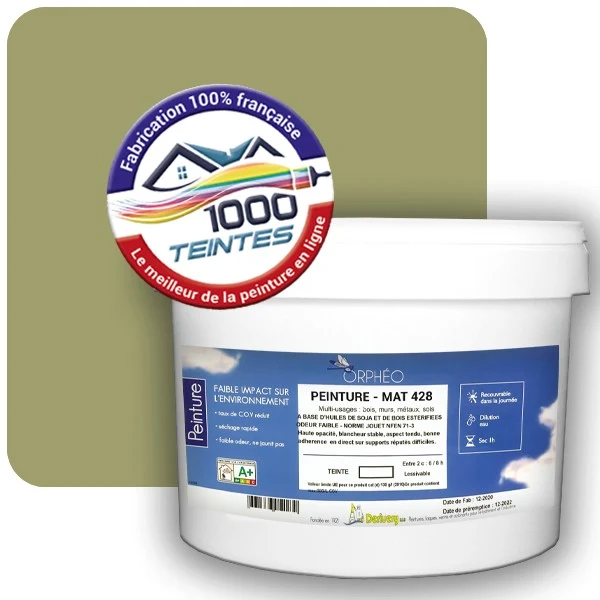 Peinture Anticorrosion Natura Orphéo® Les Verts (Mille Teintes E9-49) Intérieur/Extérieur MAT