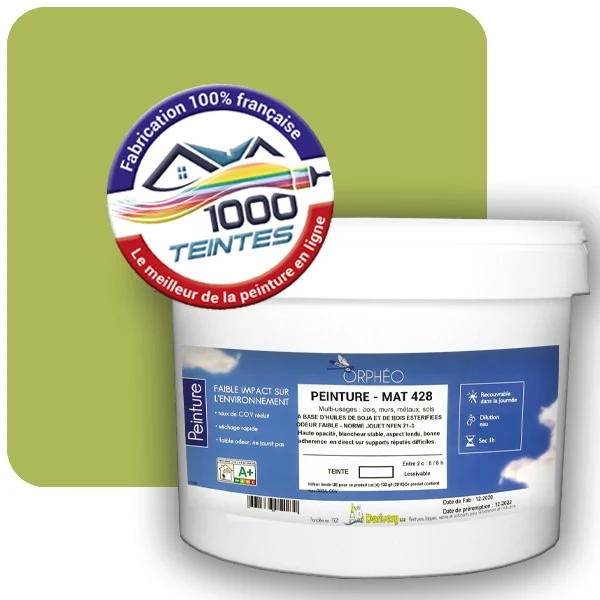 Peinture Anticorrosion Natura Orphéo® Les Verts (Mille Teintes E9-28) Intérieur/Extérieur MAT