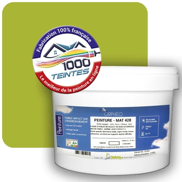 Peinture Anticorrosion Natura Orphéo® Les Verts (Mille Teintes E9-24) Intérieur/Extérieur MAT