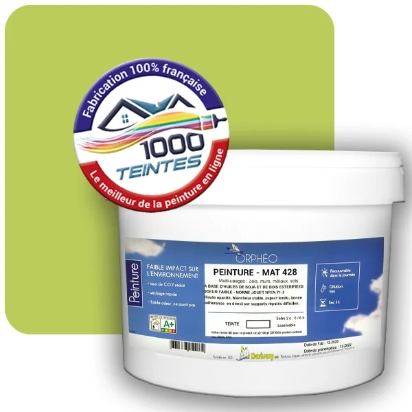 Peinture Anticorrosion Natura Orphéo® Les Verts (Mille Teintes E9-23) Intérieur/Extérieur MAT