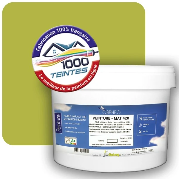 Peinture Anticorrosion Natura Orphéo® Les Verts (Mille Teintes E9-4) Intérieur/Extérieur MAT