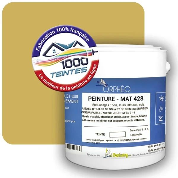 Peinture Anticorrosion Natura Orphéo® Les Jaunes (Mille Teintes E8-8) Intérieur/Extérieur MAT