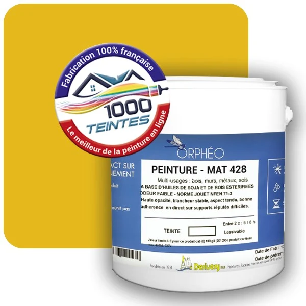 Peinture Anticorrosion Natura Orphéo® Les Jaunes (Mille Teintes E7-45) Intérieur/Extérieur MAT