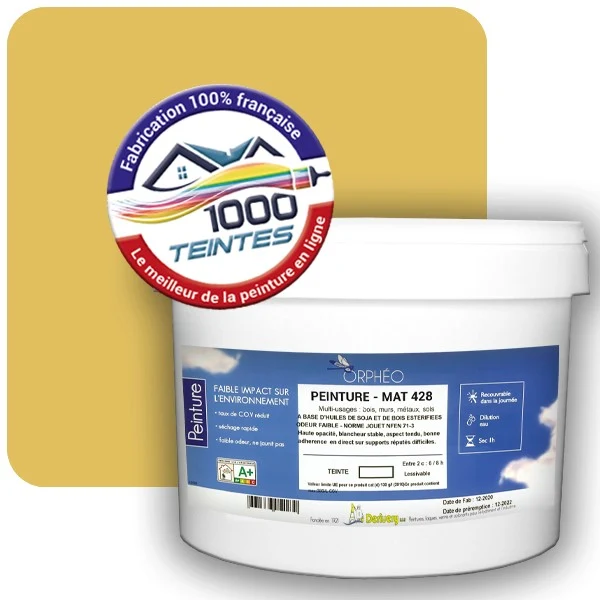 Peinture Anticorrosion Natura Orphéo® Les Jaunes (Mille Teintes E7-28) Intérieur/Extérieur MAT