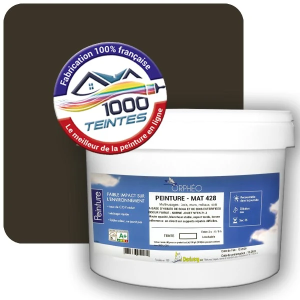 Peinture Anticorrosion Natura Orphéo® Olive Brun (RAL Classic 6022) Intérieur/Extérieur MAT