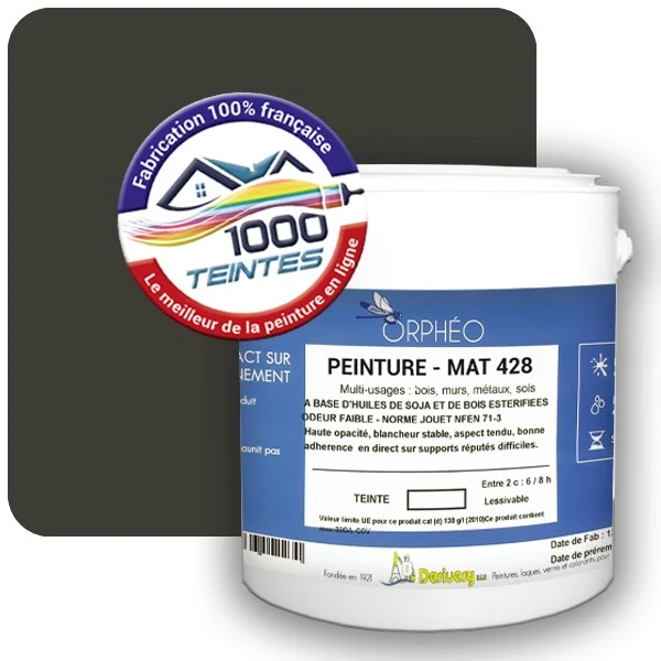 Peinture Anticorrosion Natura Orphéo® Olive Noir (RAL Classic 6015) Intérieur/Extérieur MAT