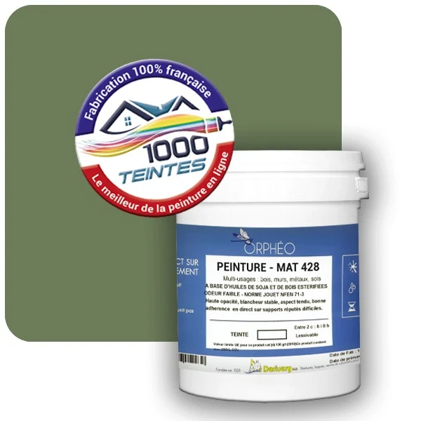 Peinture Anticorrosion Natura Orphéo® Vert Réséda (RAL Classic 6011) Intérieur/Extérieur MAT