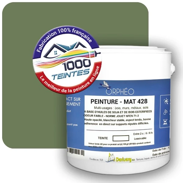 Peinture Anticorrosion Natura Orphéo® Vert Réséda (RAL Classic 6011) Intérieur/Extérieur MAT