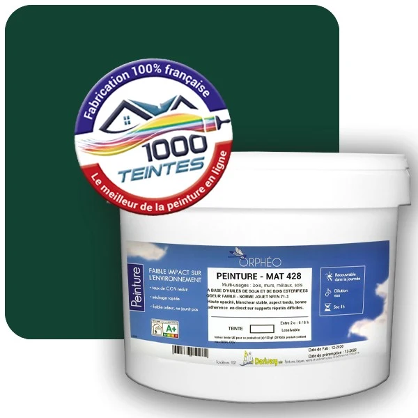 Peinture Anticorrosion Natura Orphéo® Vert Mousse (RAL Classic 6005) Intérieur/Extérieur MAT
