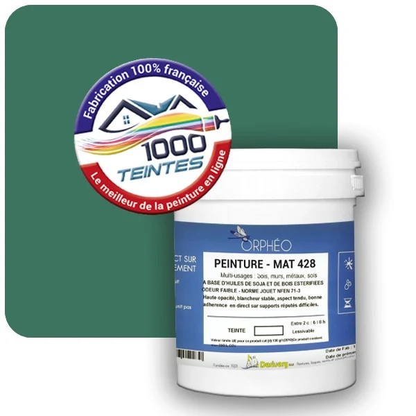 Peinture Anticorrosion Natura Orphéo® Vert Patine (RAL Classic 6000) Intérieur/Extérieur MAT