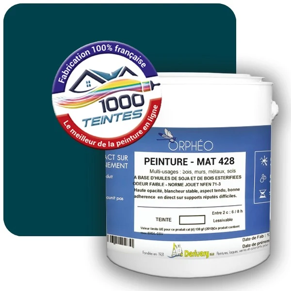 Peinture Anticorrosion Natura Orphéo® Bleu Océan (RAL Classic 5020) Intérieur/Extérieur MAT