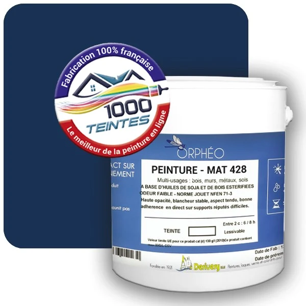 Peinture Anticorrosion Natura Orphéo® Bleu Cobalt (RAL Classic 5013) Intérieur/Extérieur MAT