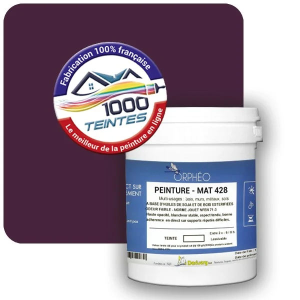 Peinture Anticorrosion Natura Orphéo® Violet Pourpre (RAL Classic 4007) Intérieur/Extérieur MAT