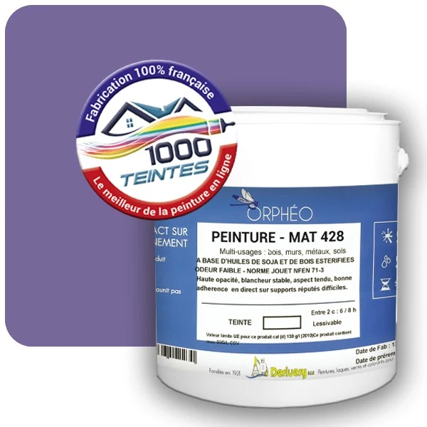 Peinture Anticorrosion Natura Orphéo® Lilas Bleu (RAL Classic 4005) Intérieur/Extérieur MAT