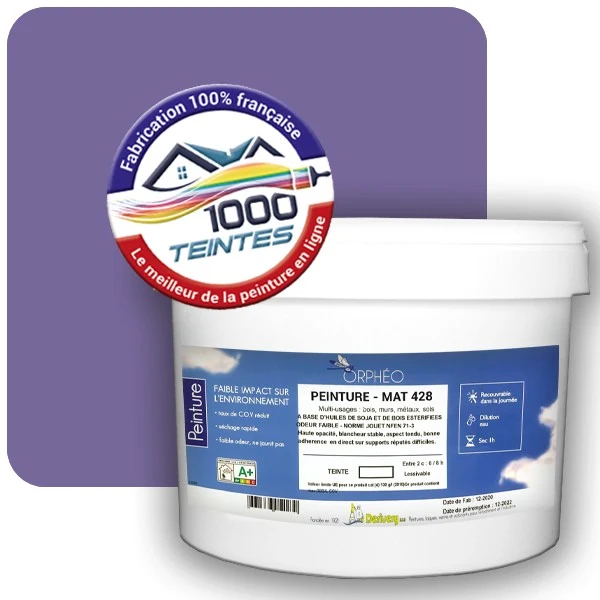 Peinture Anticorrosion Natura Orphéo® Lilas Bleu (RAL Classic 4005) Intérieur/Extérieur MAT