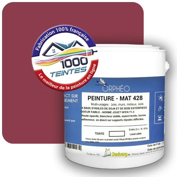 Peinture Anticorrosion Natura Orphéo® Violet Rouge (RAL Classic 4002) Intérieur/Extérieur MAT