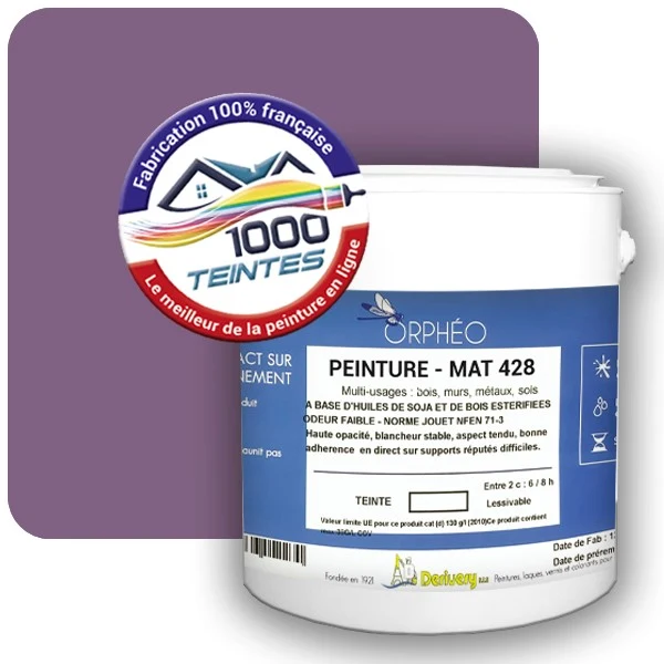 Peinture Anticorrosion Natura Orphéo® Lilas Rouge (RAL Classic 4001) Intérieur/Extérieur MAT
