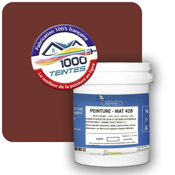 Peinture Anticorrosion Natura Orphéo® Rouge Oxyde (RAL Classic 3009) Intérieur/Extérieur MAT
