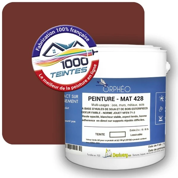 Peinture Anticorrosion Natura Orphéo® Rouge Oxyde (RAL Classic 3009) Intérieur/Extérieur MAT