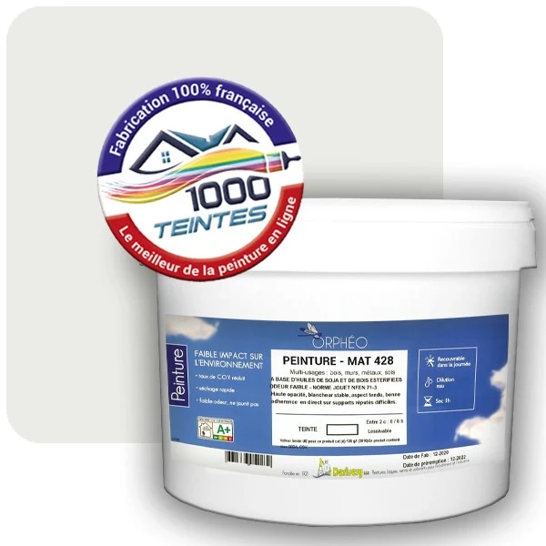 Peinture Anticorrosion Natura Orphéo® Blanc de Sécurité (RAL Classic 9003) Intérieur/Extérieur MAT