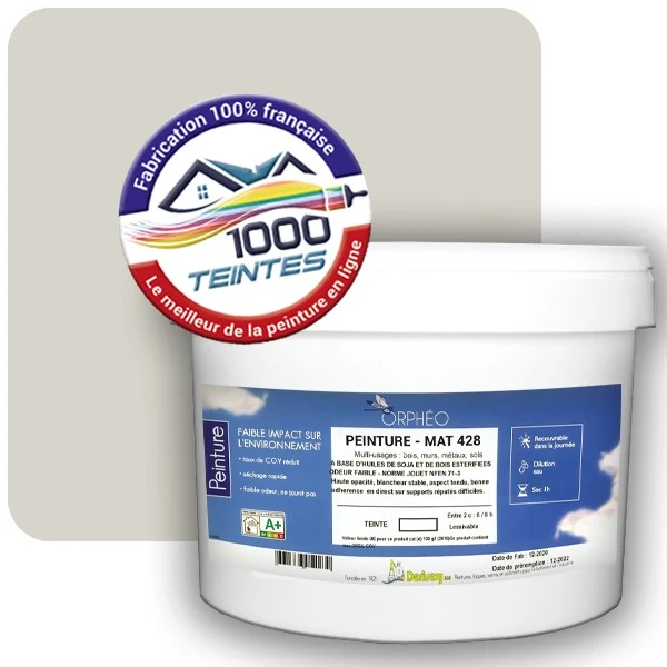 Peinture Anticorrosion Natura Orphéo® Blanc Gris (RAL Classic 9002) Intérieur/Extérieur MAT
