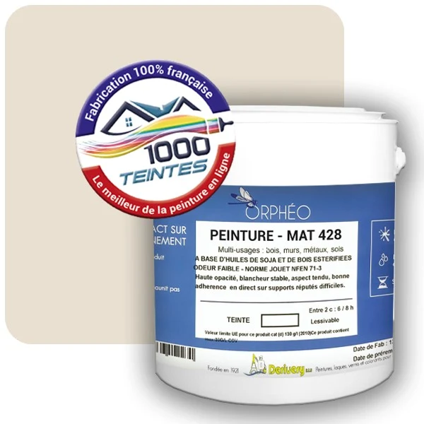 Peinture Anticorrosion Natura Orphéo® Blanc Crème (RAL Classic 9001) Intérieur/Extérieur MAT