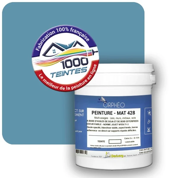 Peinture Anticorrosion Natura Orphéo® Bleu Pastel (RAL Classic 5024) Intérieur/Extérieur MAT