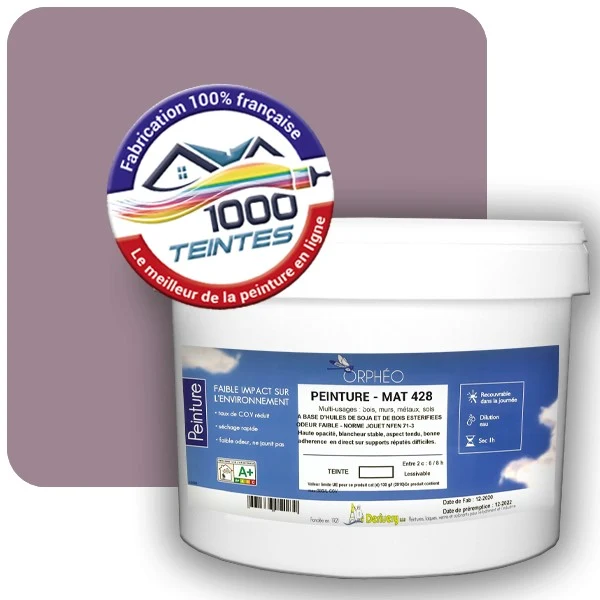 Peinture Anticorrosion Natura Orphéo® Violet Pastel (RAL Classic 4009) Intérieur/Extérieur MAT