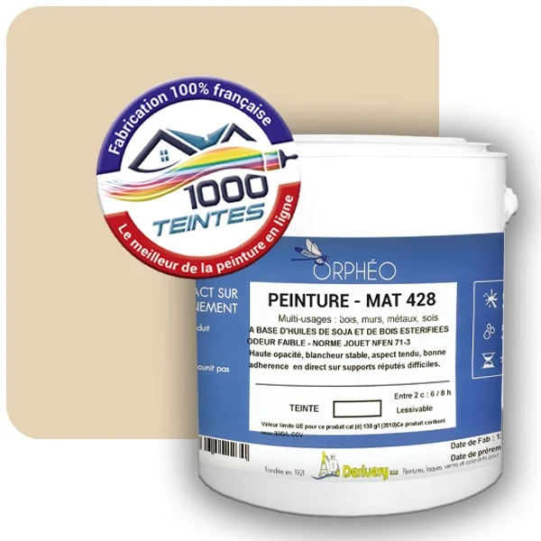 Peinture Anticorrosion Natura Orphéo® Ivoire Clair (RAL Classic 1015) Intérieur/Extérieur MAT
