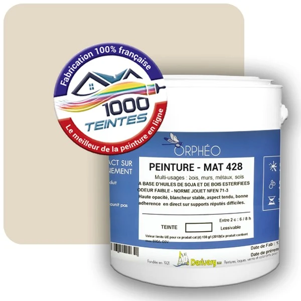 Peinture Anticorrosion Natura Orphéo® Blanc Perlé (RAL Classic 1013) Intérieur/Extérieur MAT
