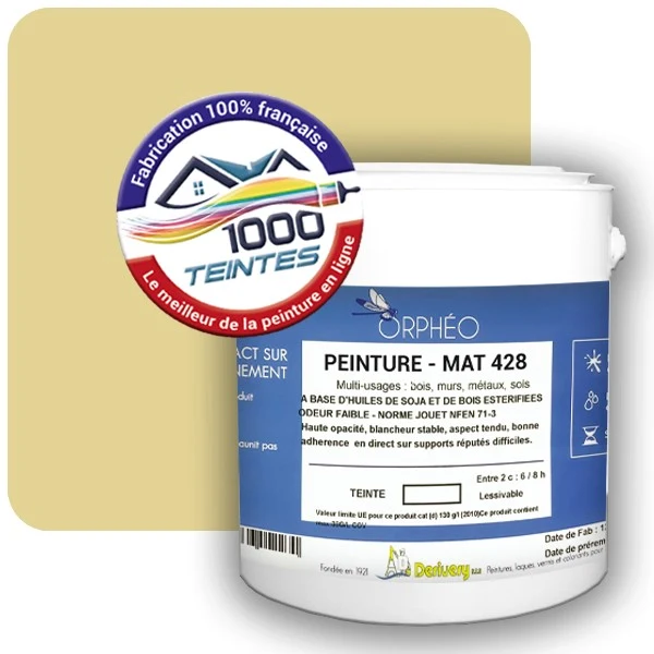 Peinture Anticorrosion Natura Orphéo® Les Jaunes (Mille Teintes E8-7) Intérieur/Extérieur MAT