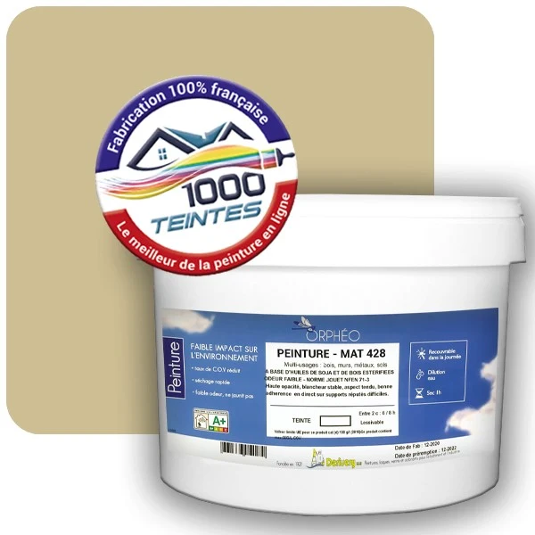Peinture Anticorrosion Natura Orphéo® Les Jaunes (Mille Teintes E8-53) Intérieur/Extérieur MAT