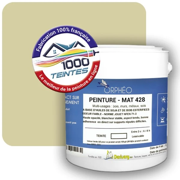 Peinture Anticorrosion Natura Orphéo® Les Jaunes (Mille Teintes E8-52) Intérieur/Extérieur MAT