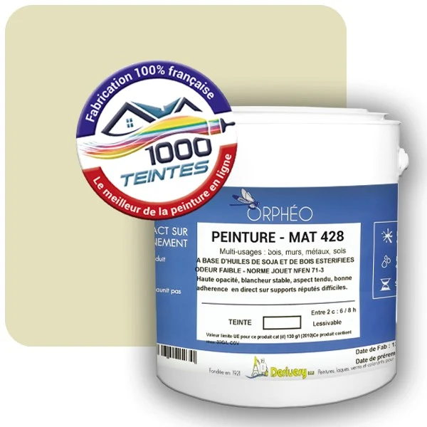 Peinture Anticorrosion Natura Orphéo® Les Jaunes (Mille Teintes E8-51) Intérieur/Extérieur MAT