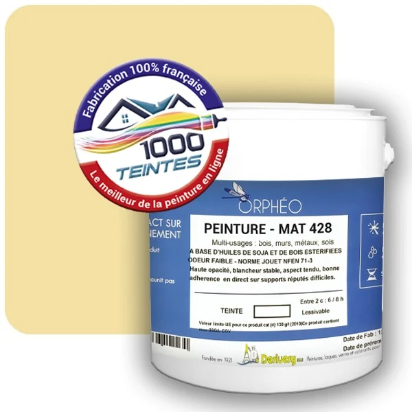 Peinture Anticorrosion Natura Orphéo® Les Jaunes (Mille Teintes E7-7) Intérieur/Extérieur MAT