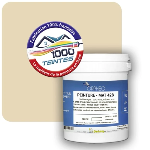 Peinture Anticorrosion Natura Orphéo® Les Jaunes (Mille Teintes E7-57) Intérieur/Extérieur MAT