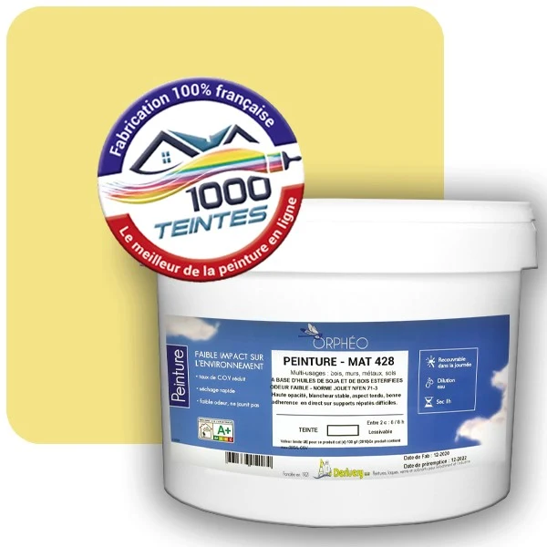 Peinture Anticorrosion Natura Orphéo® Les Jaunes (Mille Teintes E7-42) Intérieur/Extérieur MAT