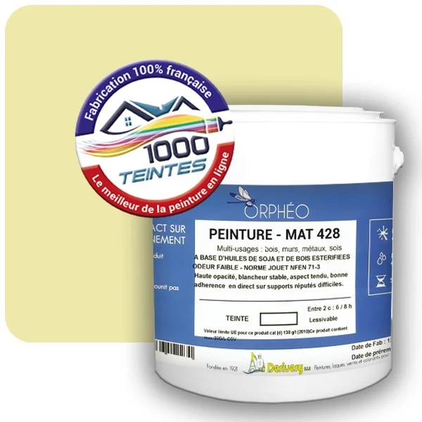Peinture Anticorrosion Natura Orphéo® Les Jaunes (Mille Teintes E7-41) Intérieur/Extérieur MAT