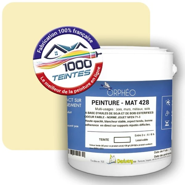 Peinture Anticorrosion Natura Orphéo® Les Jaunes (Mille Teintes E6-42) Intérieur/Extérieur MAT
