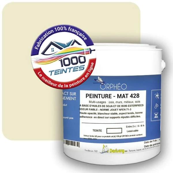 Peinture Anticorrosion Natura Orphéo® Les Jaunes (Mille Teintes E6-41) Intérieur/Extérieur MAT