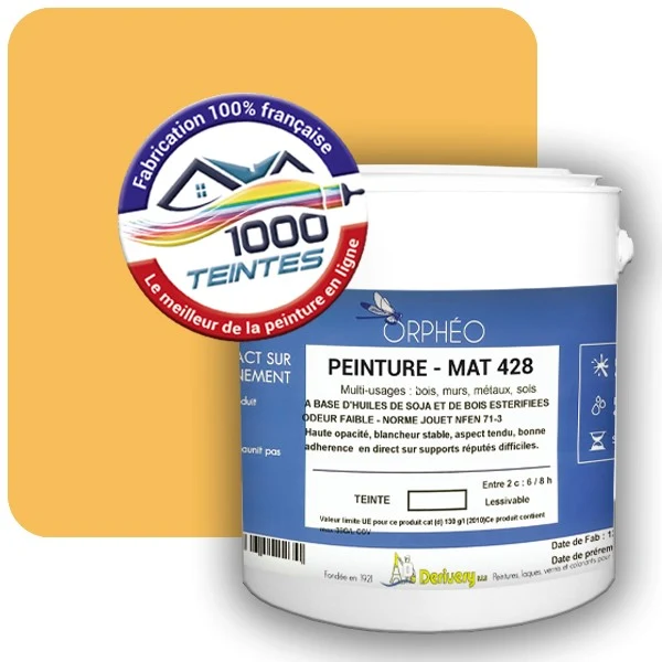 Peinture Anticorrosion Natura Orphéo® Les Jaunes (Mille Teintes E6-3) Intérieur/Extérieur MAT