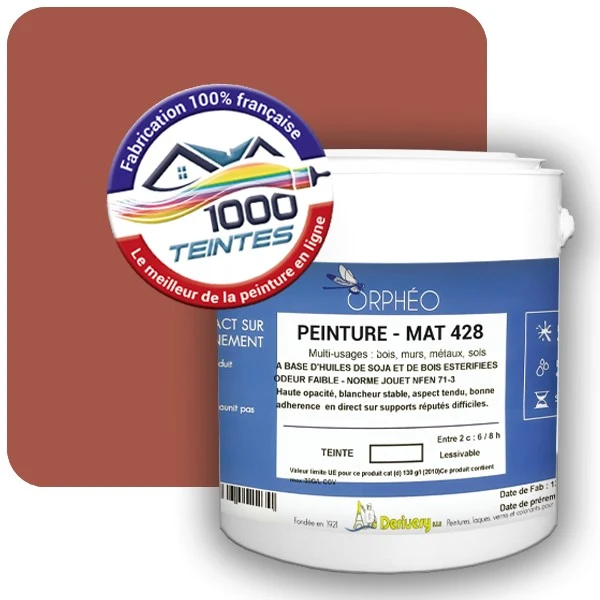 Peinture Anticorrosion Natura Orphéo® Les Rouges (Mille Teintes E3-35) Intérieur/Extérieur MAT