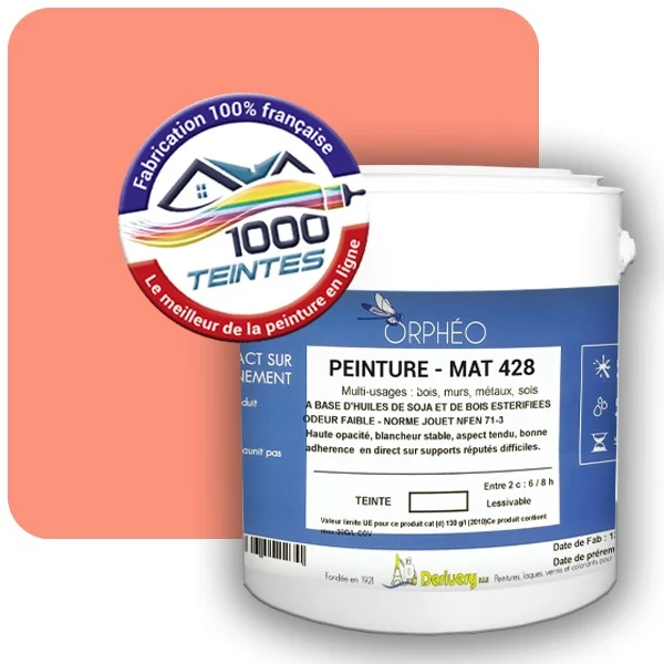 Peinture Anticorrosion Natura Orphéo® Les Rouges (Mille Teintes E3-3) Intérieur/Extérieur MAT