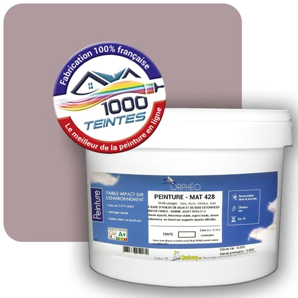 Peinture Anticorrosion Natura Orphéo® Les Roses (Mille Teintes E2-18) Intérieur/Extérieur MAT