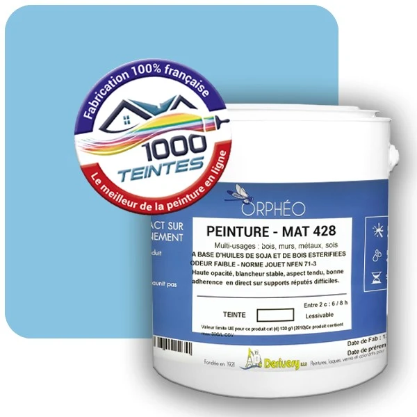 Peinture Anticorrosion Natura Orphéo® Les Bleus (Mille Teintes E14-8) Intérieur/Extérieur MAT